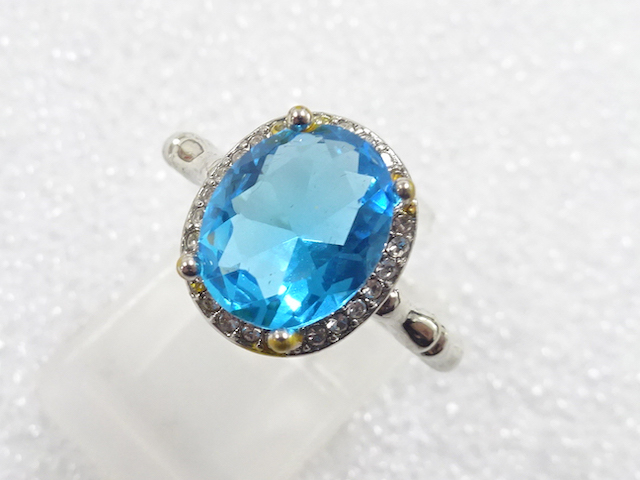 JAPANESE KIMONO / ANTIQUE COLORED STONE RING (SIZE 11.5)